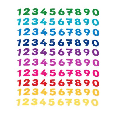 Filzzahlen Regenbogen, selbstklebend, 300tlg.