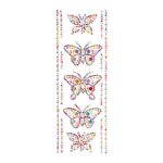 Glitzersticker „Bunte Schmetterlinge“ (5 Schmetterlinge, 10 Bordüren) - 600 48