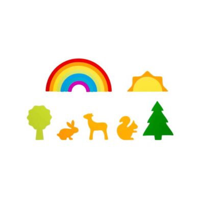 Acrylformen Regenbogenwelt, 14-tlg.