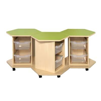 Sechseckwagen 3er Set