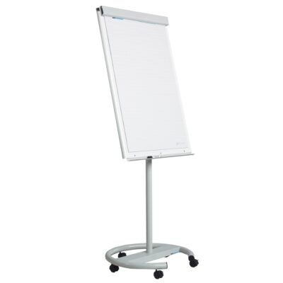 Höhenverstellbares Flip-Chart Mobil auf Rundfuß mit 5 Rollen