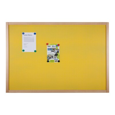 Lochblechtafel mit Buche-Rahmen