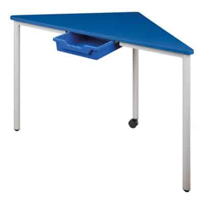 Höhenverstellbarer Pythagoras Dreiecktisch, mit Vollkernplatte, inkl. Schub