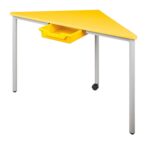 Pythagoras Dreiecktisch Vollkern „Powersurf“ mit Ergo Tray Box - Pythagoras Dreiecktisch Melamin mit Ergo Tray Box 1