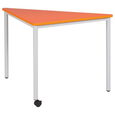 Pythagoras Dreiecktisch fahrbar mit Vollkern Tischplatte „Powersurf“
