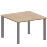 Quadrattisch ZALOTTI mit Schichtstoff, Stahlrohrbeine Ø 60 mm, Stellfuß - TIX6QUX664H3