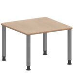 Quadrattisch ZALOTTI mit Schichtstoff, Stahlrohrbeine Ø 60 mm, Höhenverstellbar - TIX6QUX886H4