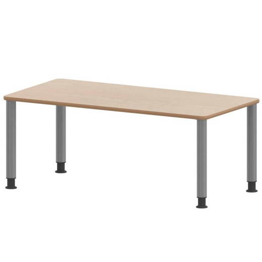 TIX6RE1264H4 Rechtecktisch ZALOTTI mit Schichtstoff, Stahlrohrbeine Ø 60 mm, Höhenverstellbar - TIX6RE1264H4