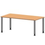 Rechtecktisch ZALOTTI mit Linoleum, Stahlrohrbeine Ø 60 mm, Höhenverstellbar - TIX6RE1686L4 2