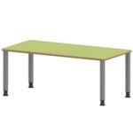 Rechtecktisch ZALOTTI mit Linoleum, Stahlrohrbeine Ø 60 mm, Höhenverstellbar - TIX6RE1686L4 3
