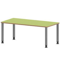 Rechtecktisch ZALOTTI mit Linoleum, Stahlrohrbeine Ø 60 mm, Höhenverstellbar – Bild 2