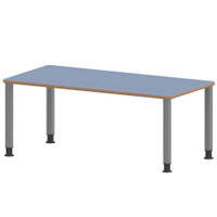 Rechtecktisch ZALOTTI mit Linoleum, Stahlrohrbeine Ø 60 mm, Höhenverstellbar – Bild 4