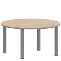 Rundtisch 100 cm ZALOTTI mit Schichtstoff, Stahlrohrbeine Ø 60 mm, Stellfuß