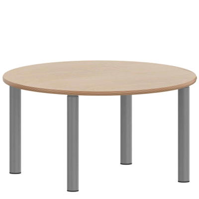 Rundtisch 100 cm ZALOTTI mit Schichtstoff, Stahlrohrbeine Ø 60 mm, Stellfuß