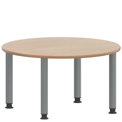 Rundtisch 100 cm ZALOTTI mit Schichtstoff, Stahlrohrbeine Ø 60 mm, höhenverstellbar