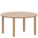 Rundtisch 100 cm ZALOTTI mit Schichtstoff, Massivholzbeine Ø 60 mm, Stellfuß - TIX6RUX106H1
