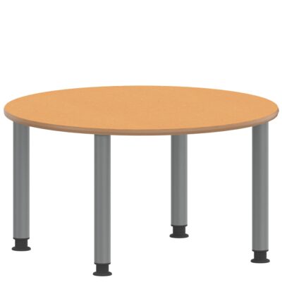 Rundtisch 100 cm ZALOTTI mit Linoleum, Stahlrohrbeine Ø 60 mm, höhenverstellbar