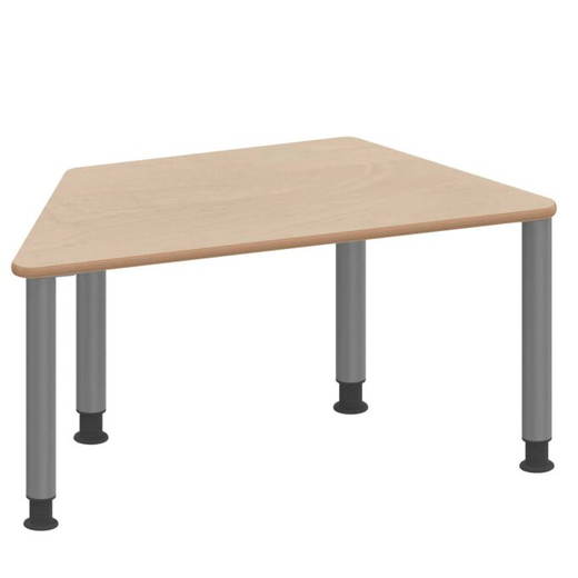 TIX6TT1470H4 Trapeztisch ZALOTTI mit Schichtstoff, Stahlrohrbeine Ø 60 mm, höhenverstellbar - TIX6TT1470H4