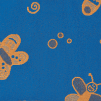 Sessel mit Armlehne und Polsterauflage - bezugstoff schmetterling 9 1025 blau