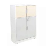 Schrank mit Schloss, Breite: 79 cm, Höhe: 126 cm – grau/beige (Quadro 104-180°) - schrank mit schloss b 79 h 126 weiss grau beige quadro 104 180 set6172w w.webp
