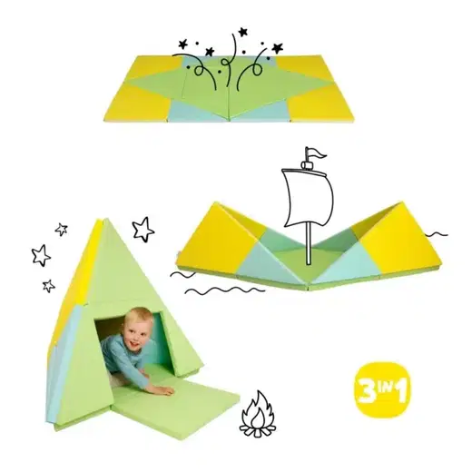 3-in-1-tipi-boot-spielmatte 3-in-1 Spielmatte, faltbar zu Tipi-Zelt & Boot - 3 in 1 tipi boot spielmatte
