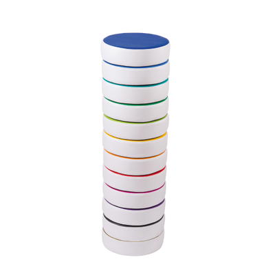 Sitzkissen rund, H 8 cm, 12er-Set – 2-farbig