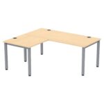Flexeo® Schreibtisch (Breite 140 cm) mit Anbau - Flexeo Schreibtisch Breite 180 cm mit Anbau 845079 n ZN
