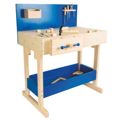 Kinderwerkbank Blau mit Zubehör