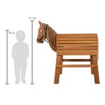 Holzpferd braun - Groß (12666 70 holzpferd braun small foot skizze)