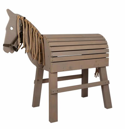 Holzpferd grau