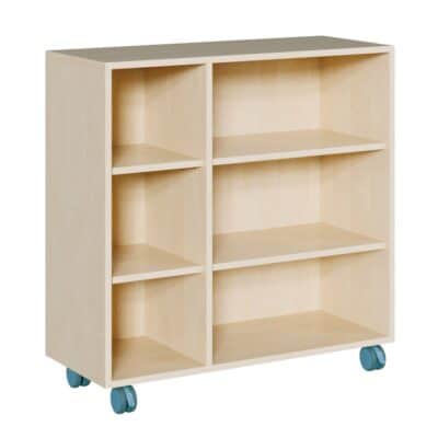 Fahrbares Korpus-Raumteilerregal, 1 Mittelwand versetzt