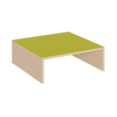 Quadrat-Podest einseitig offen, Linoleum-Deckplatte