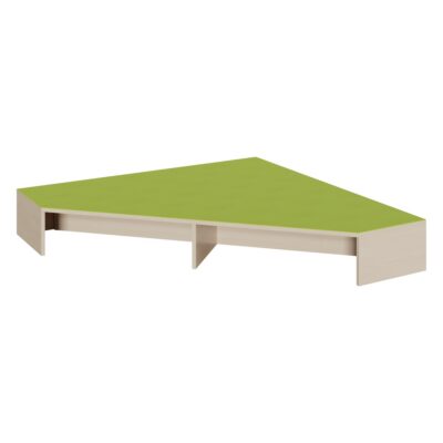 Linoleum-Eckpodest für 2 Rollkästen 150x150 cm