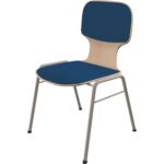 Schalenstuhl gepolstert mit Rundrohrgestell, stapelbar - STUHL 14 SRP 1