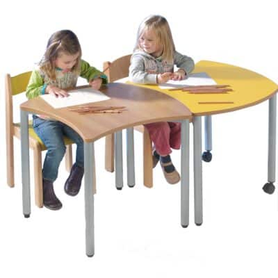 Swing-It "Steely" Quadratwellentisch, höhenverstellbar