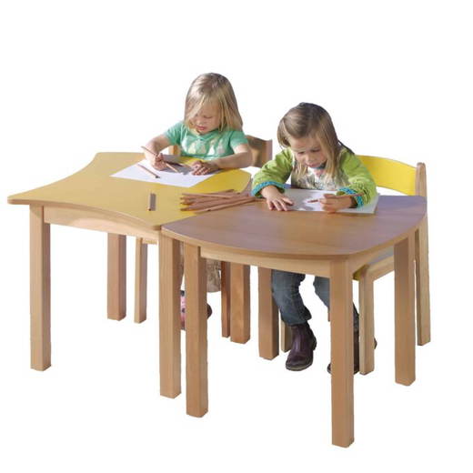 Swing-It WOODY quadratischer Wellentisch Schultisch Swing-It WOODY quadratischer Wellentisch Schultisch - Swing It WOODY quadratischer Wellentisch Schultisch