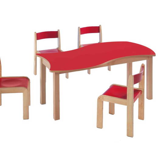 Swing-It WOODY rechteckiger Wellentisch Schultisch Swing-It WOODY rechteckiger Wellentisch Schultisch - Swing It WOODY rechteckiger Wellentisch Schultisch