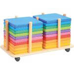 Mobiler Ständer für 20 Sitzkissen (Breite bis 35 cm) - mobiler doppelstander fur 20 quadratkissen 100710 w 2