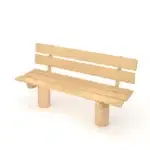 Bank mit Lehne aus Akazienholz – ROBINIA RB1390 - 1c66 rb13901s