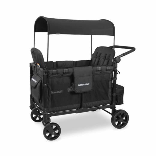 230608-W4ELT-BLK-01 Wonderfold W4 Elite Kinderwagen für 4 Kinder - 230608 W4ELT BLK 01