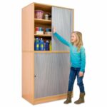 Flexeo® Rollladen-Aufsatzschrank, 3 Fächer, Breite 94,4 cm - 814007 i