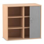 Flexeo® Rollladen-Aufsatzschrank, 6 Fächer, Breite 94,4 cm - 814009 P01