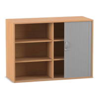Flexeo® Rollladen-Aufsatzschrank, 6 Fächer, Breite: 126,4 cm – Bild 11