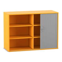 Flexeo® Rollladen-Aufsatzschrank, 6 Fächer, Breite: 126,4 cm – Bild 2