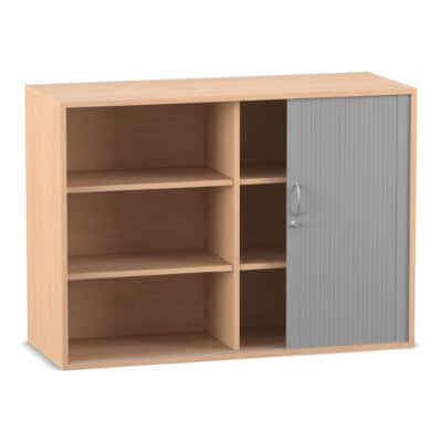 Flexeo® Rollladen-Aufsatzschrank, 6 Fächer, Breite: 126,4 cm