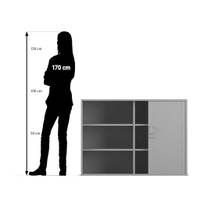 Flexeo® Rollladen-Aufsatzschrank, 6 Fächer, Breite: 126,4 cm – Bild 32