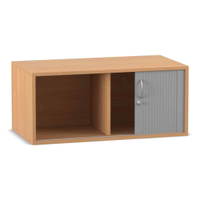 Flexeo® Rollladen-Aufsatzschrank, 2 Fächer, Mittelwand, Breite 94,4 cm – Bild 11
