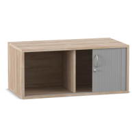 Flexeo® Rollladen-Aufsatzschrank, 2 Fächer, Mittelwand, Breite 94,4 cm – Bild 5