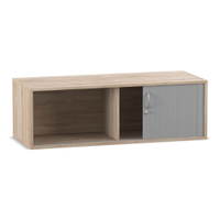 Flexeo® Rollladen-Aufsatzschrank, 2 Fächer, Breite 126,4 cm – Bild 8