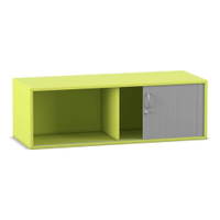 Flexeo® Rollladen-Aufsatzschrank, 2 Fächer, Breite 126,4 cm – Bild 14